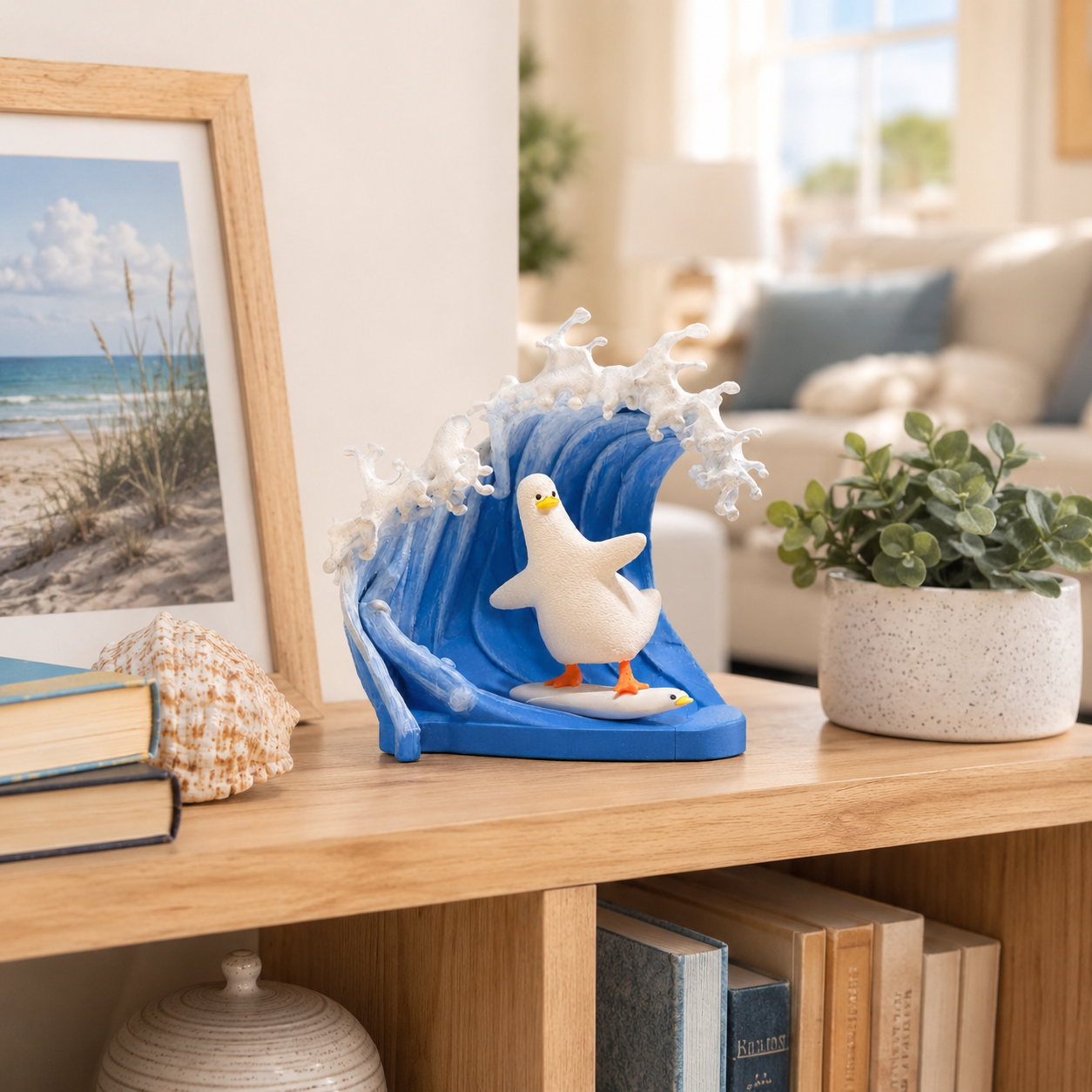 Coastal Wave Rider Seagull Figurine