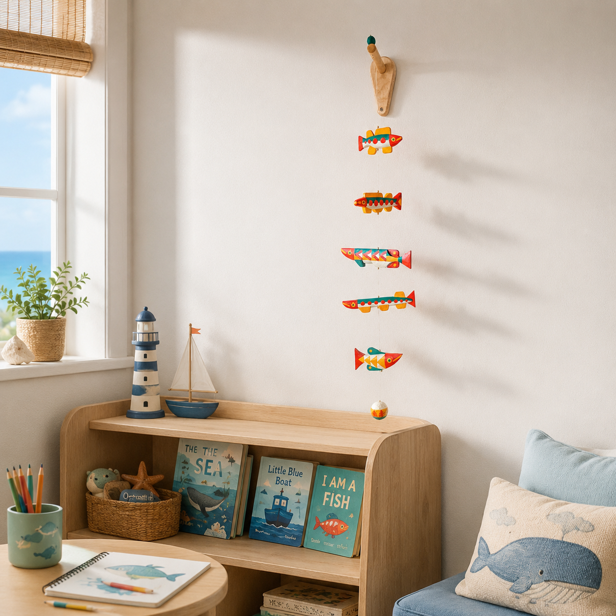 Ocean Drift Resin Fish Hanging Mobile