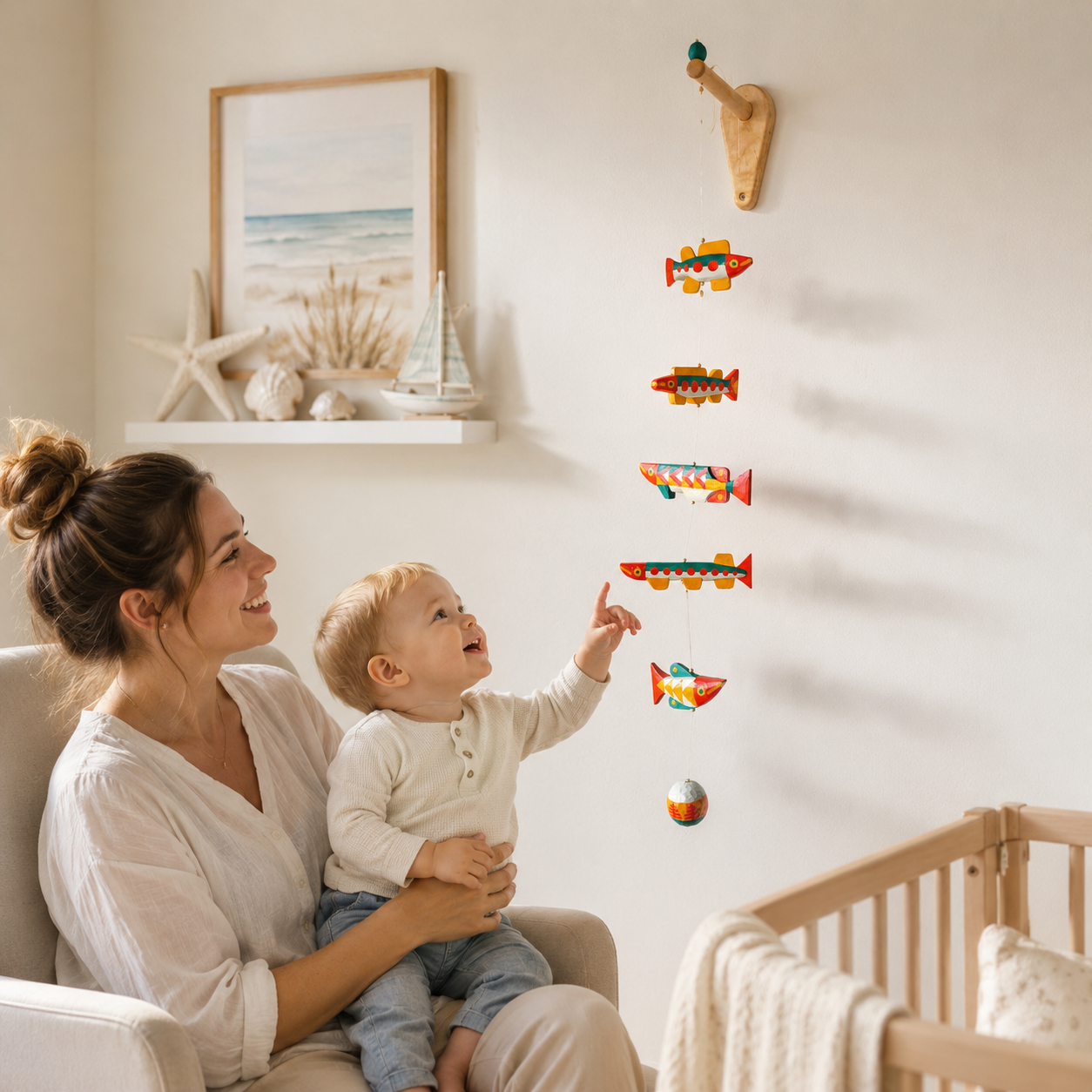 Ocean Drift Resin Fish Hanging Mobile