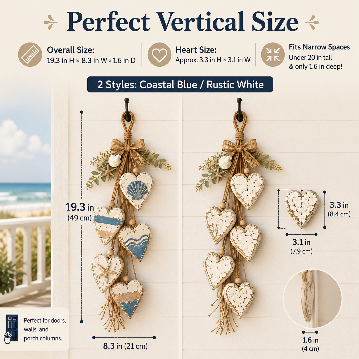Lighted Rustic Heart Wall Hanging with Remote – 2 Styles