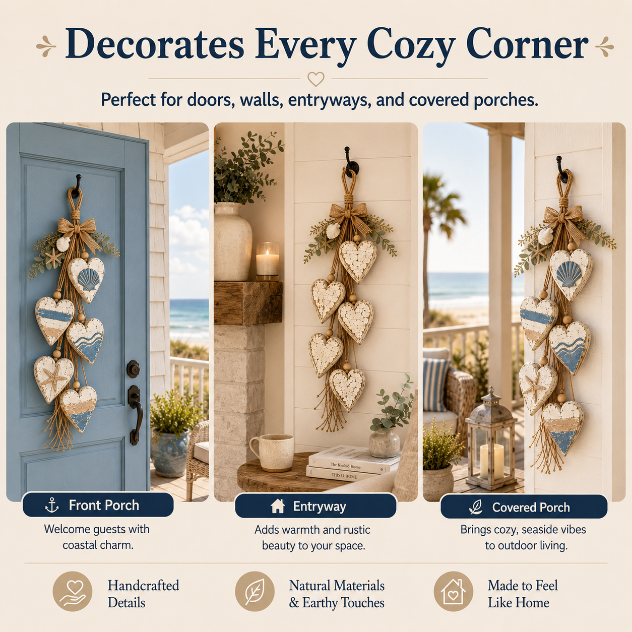 Lighted Rustic Heart Wall Hanging with Remote – 2 Styles