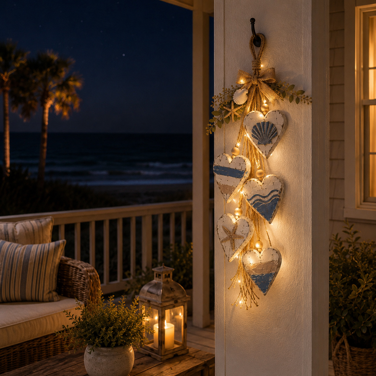 Lighted Rustic Heart Wall Hanging with Remote – 2 Styles