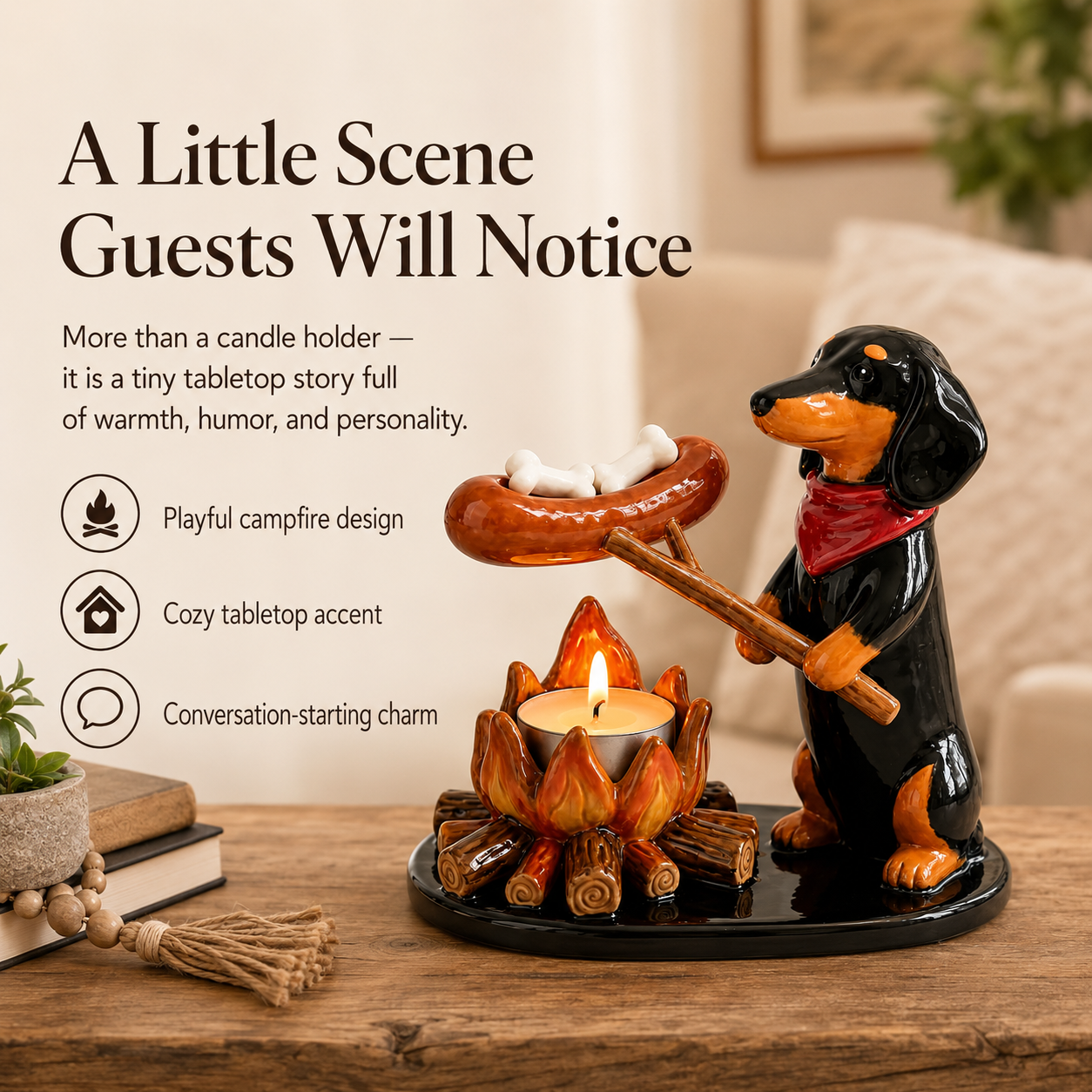 Animal Campfire Tealight Candle Holder