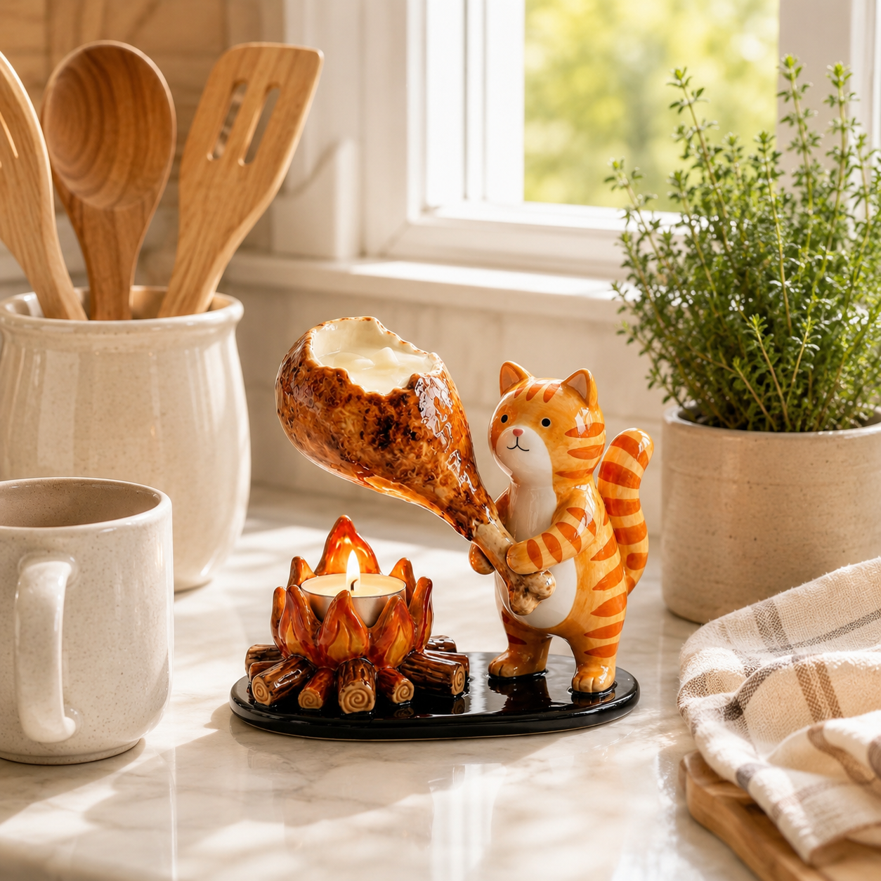 Animal Campfire Tealight Candle Holder