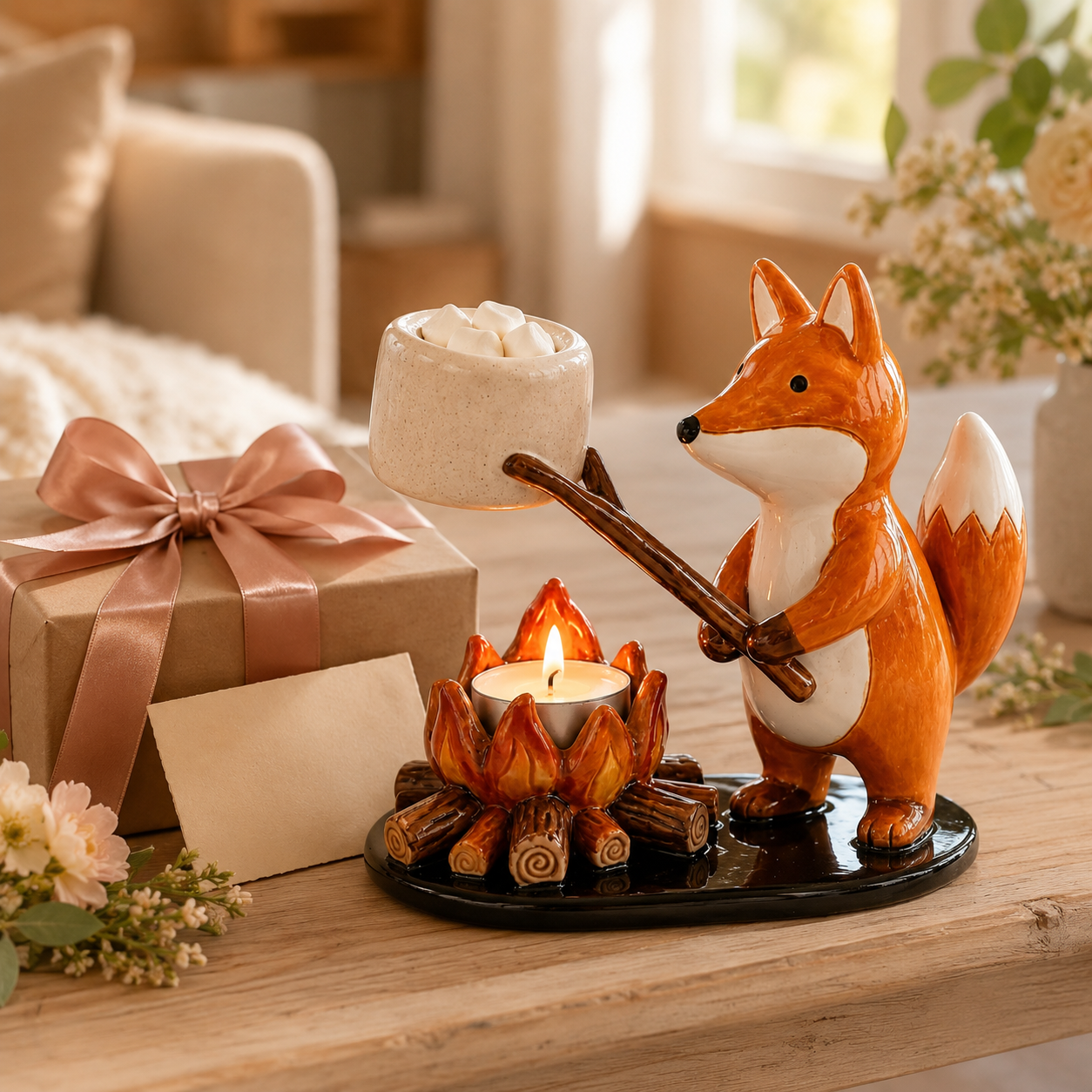 Animal Campfire Tealight Candle Holder