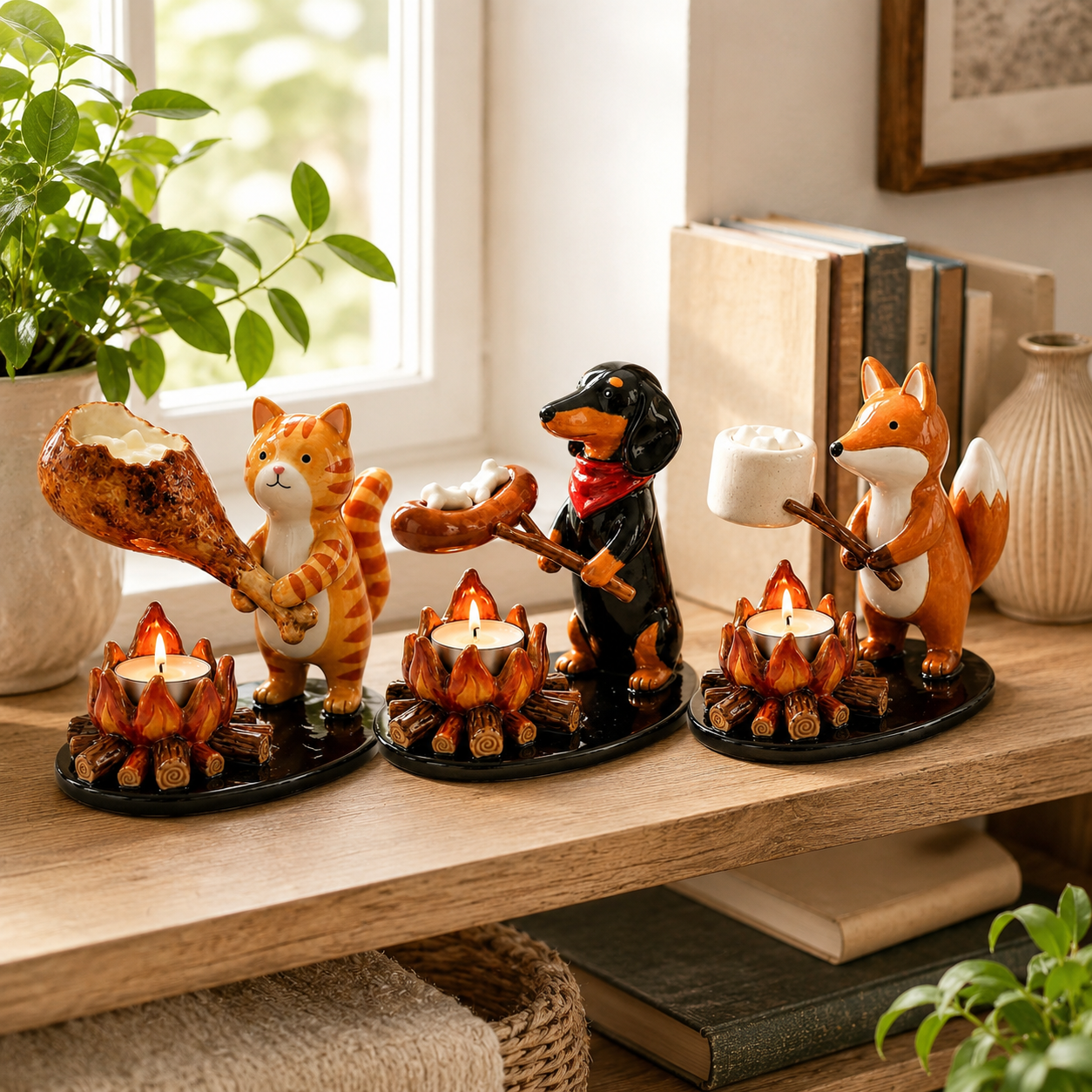 Animal Campfire Tealight Candle Holder