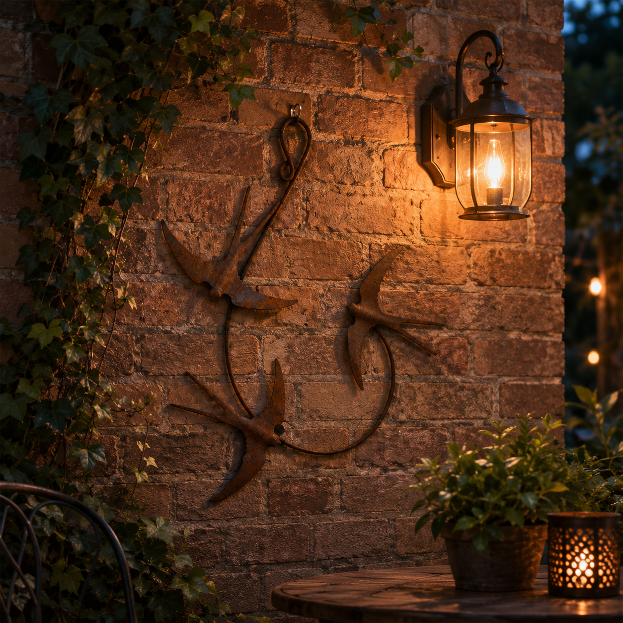 Rustic Metal Swallow Wall Decor – Vintage Bird Hanging Art