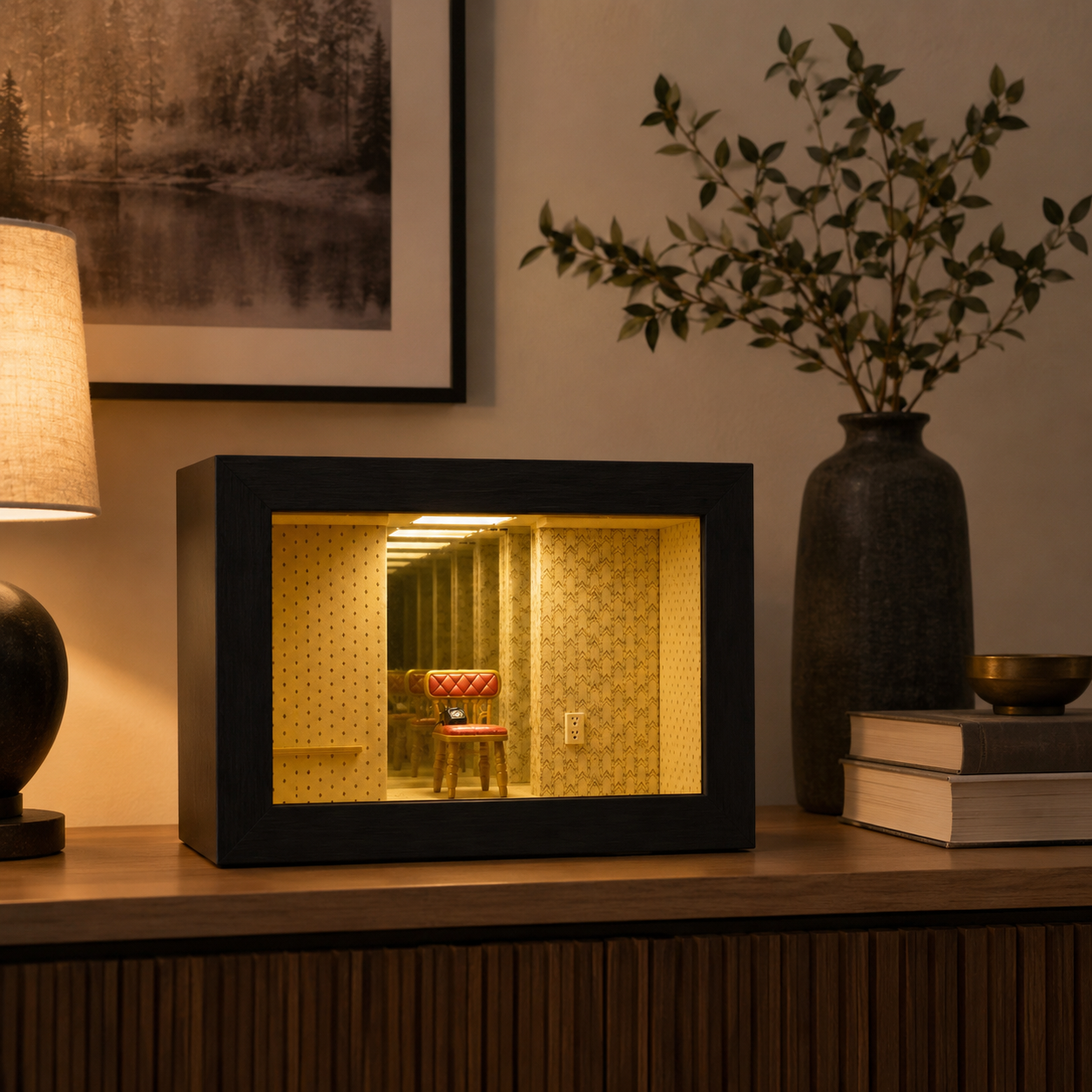 The Backrooms Infinity Mirror Lamp