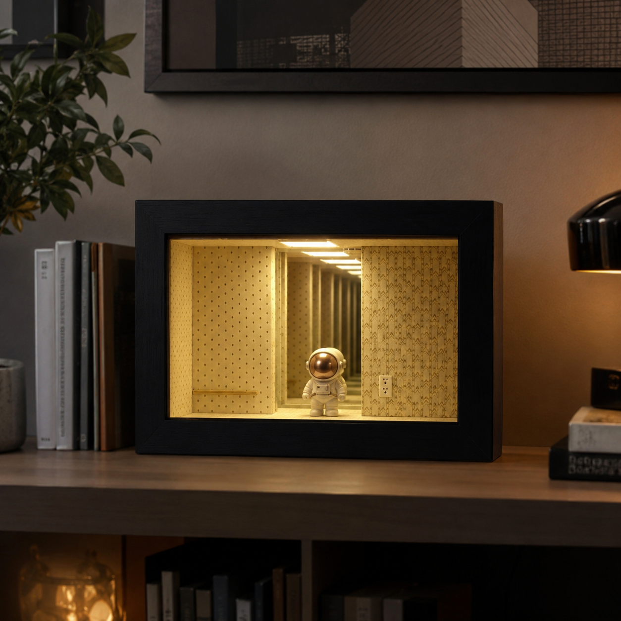 The Backrooms Infinity Mirror Lamp