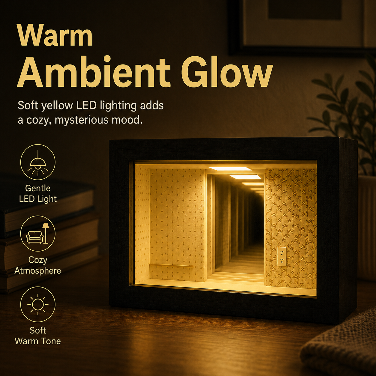 The Backrooms Infinity Mirror Lamp