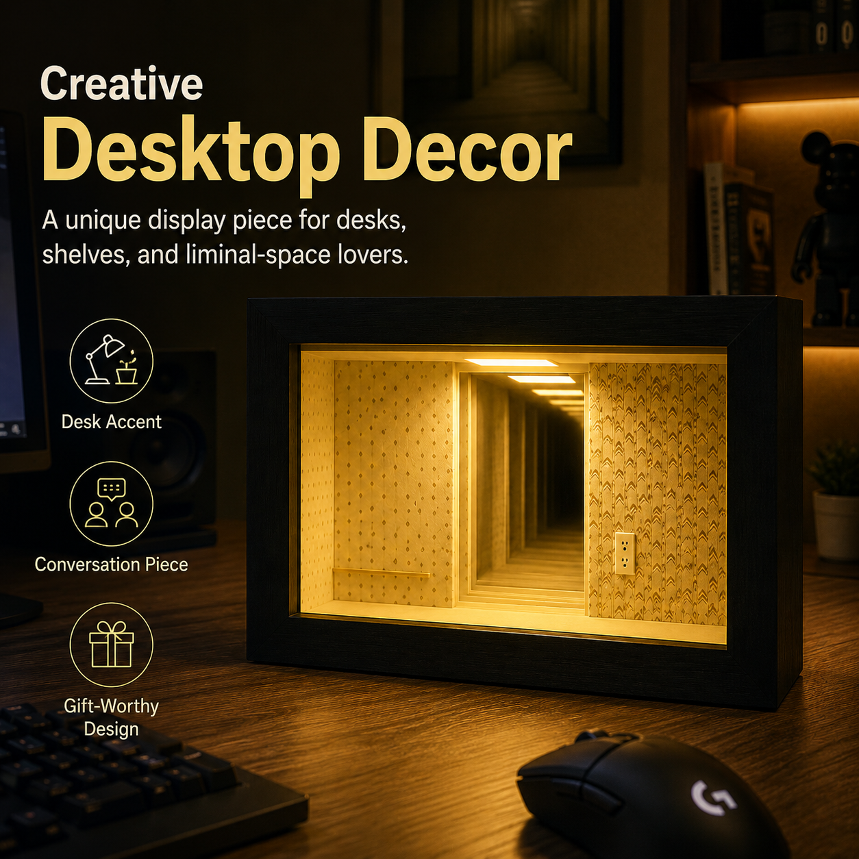 The Backrooms Infinity Mirror Lamp