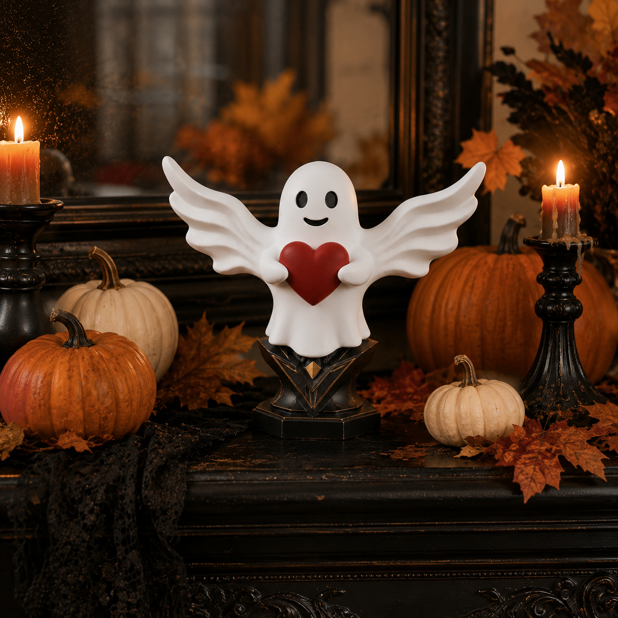 Winged Ghost Figurine, Cute Halloween Tabletop Decor 👻