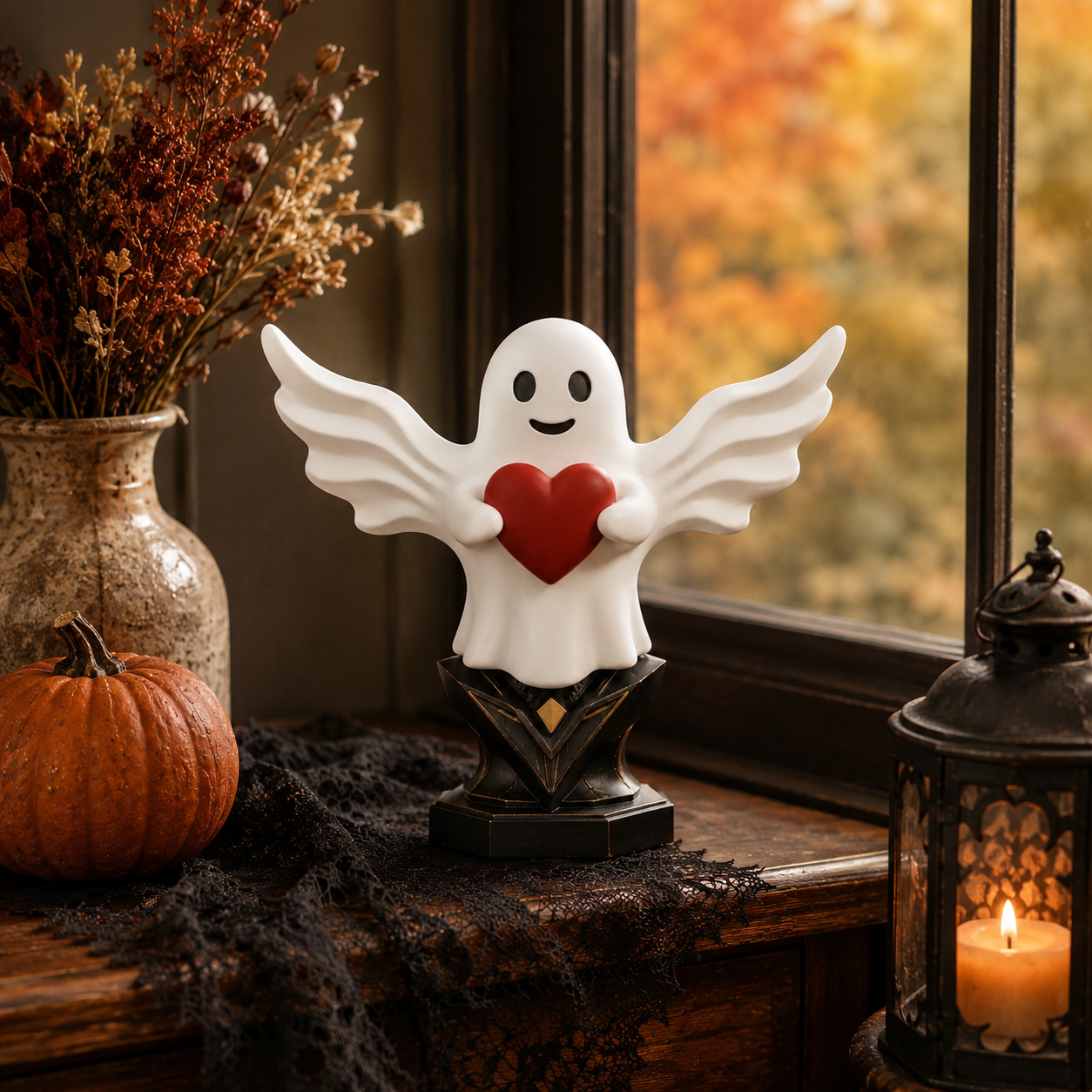 Winged Ghost Figurine, Cute Halloween Tabletop Decor 👻