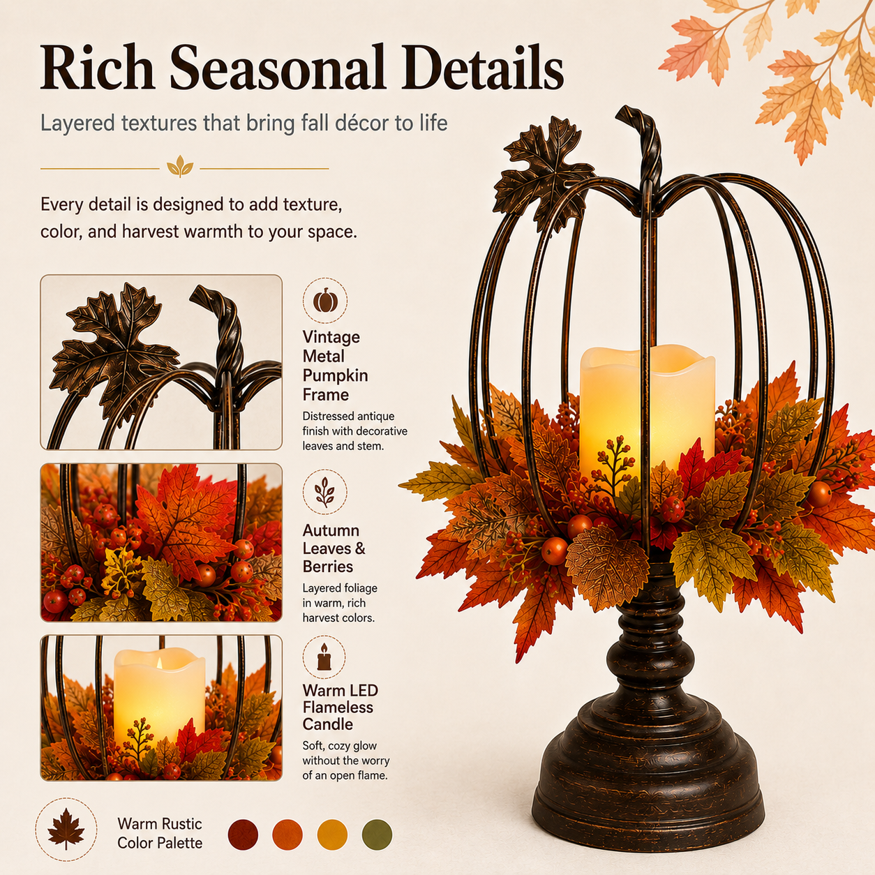 Autumn Glow Pumpkin Lantern