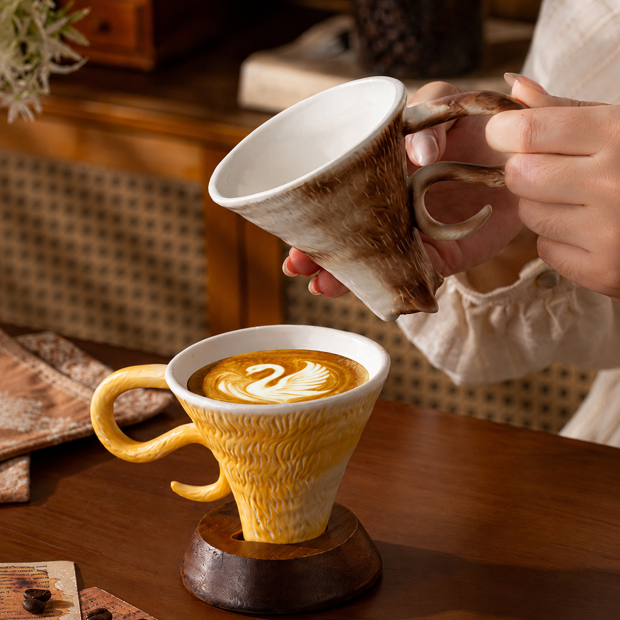 Whimsical Animal Ceramic Coffee Cups – 5 Styles Collection