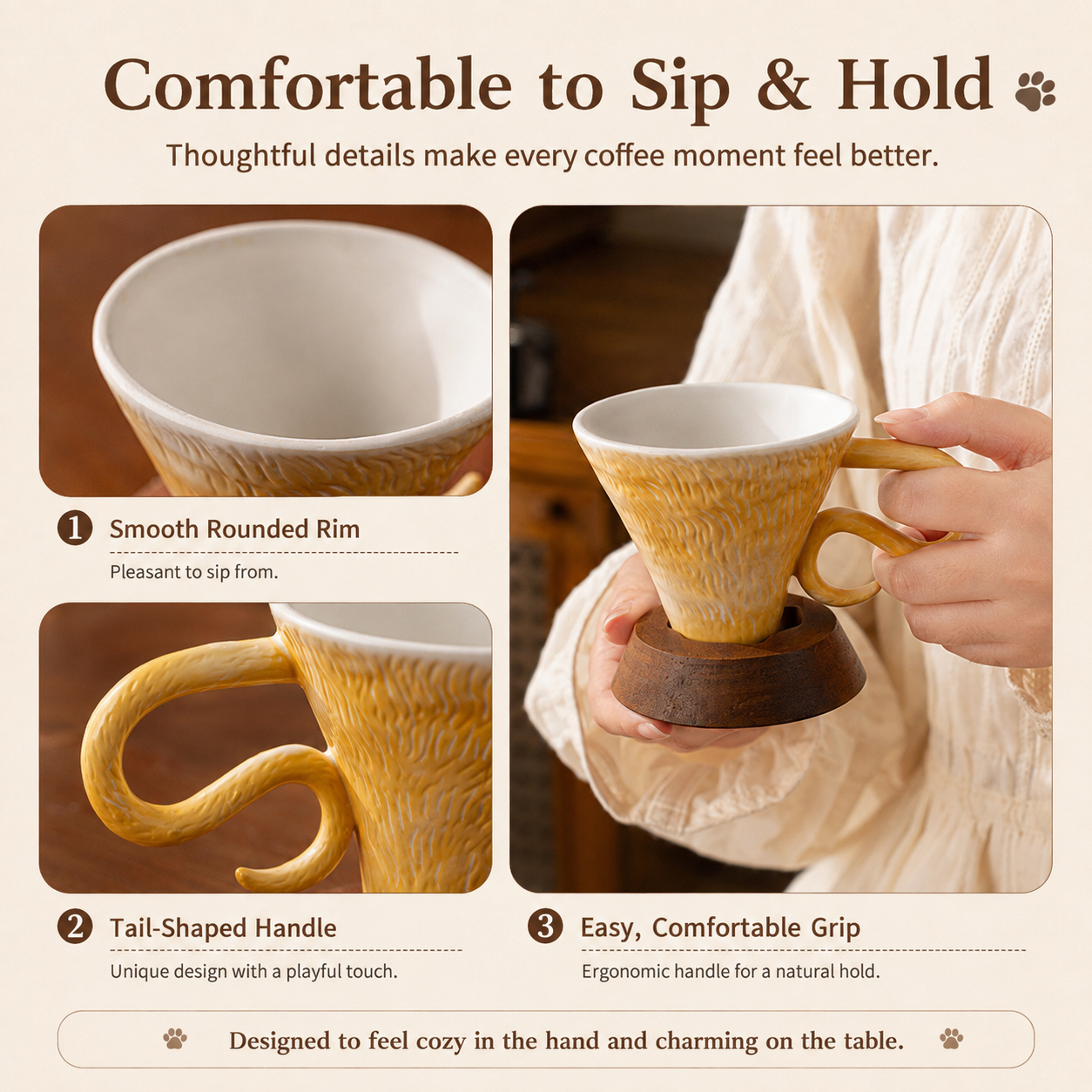 Whimsical Animal Ceramic Coffee Cups – 5 Styles Collection