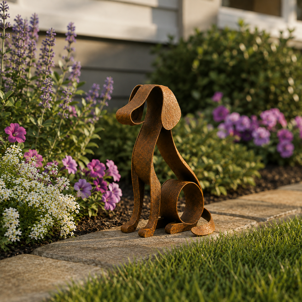 🐕 Golden Retriever Metal Sculpture