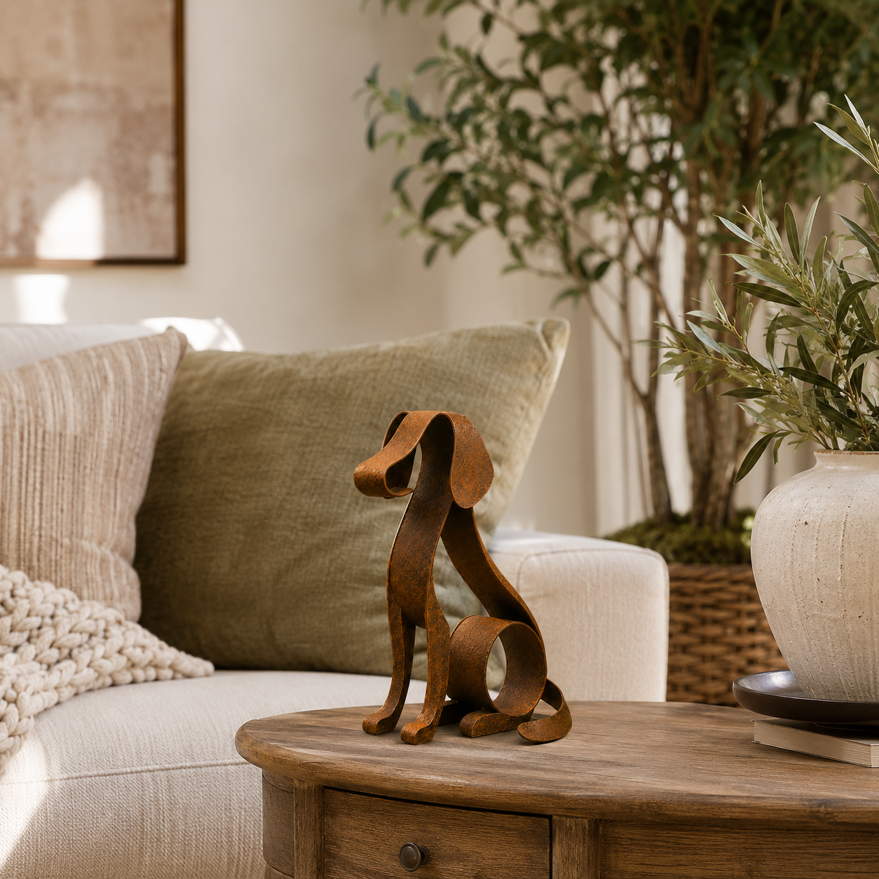 🐕 Golden Retriever Metal Sculpture