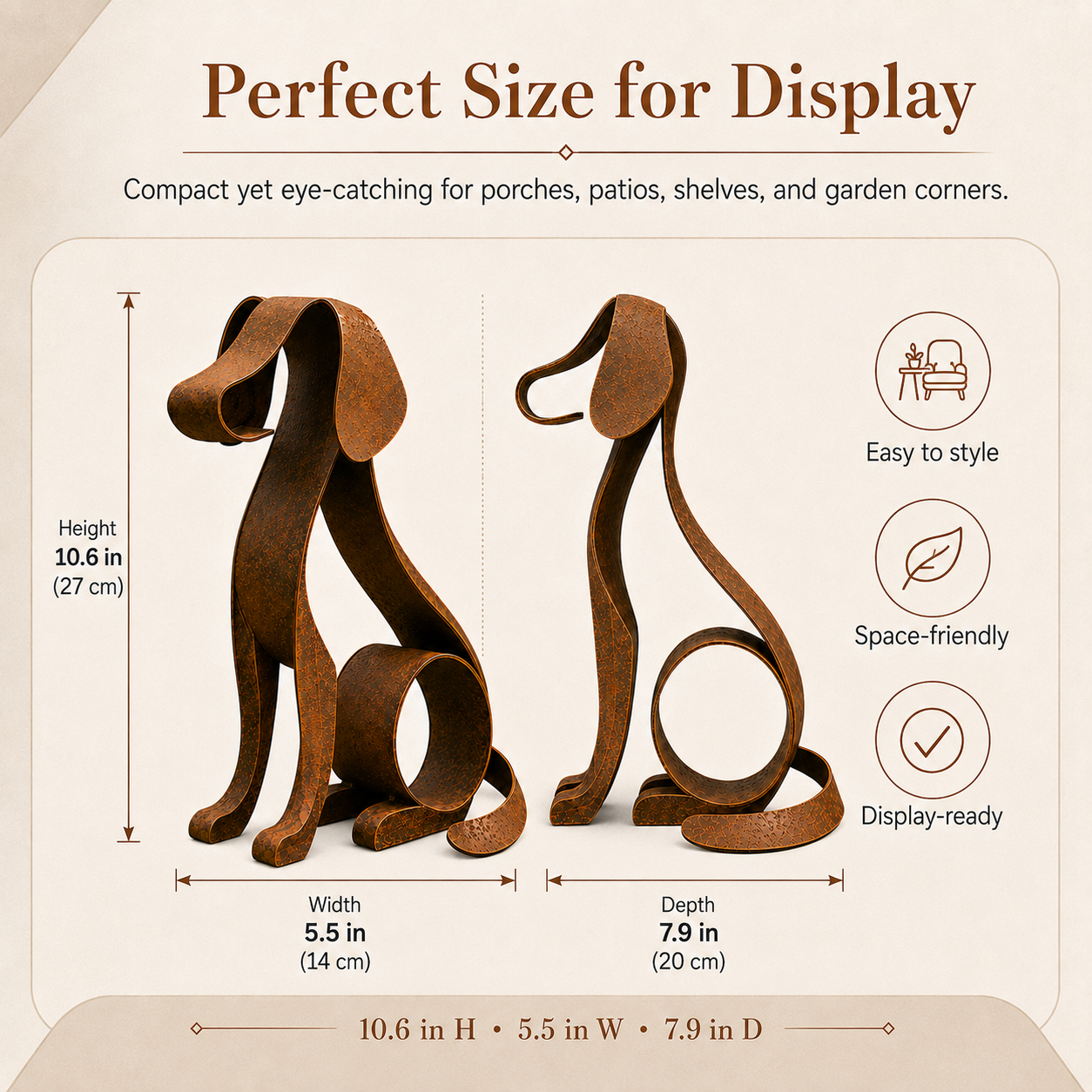 🐕 Golden Retriever Metal Sculpture