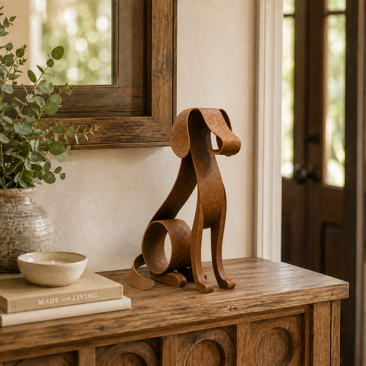 🐕 Golden Retriever Metal Sculpture