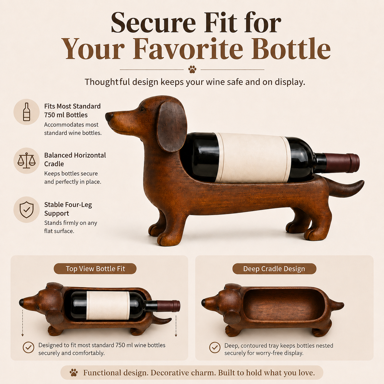 Dachshund Wine Bottle Holder