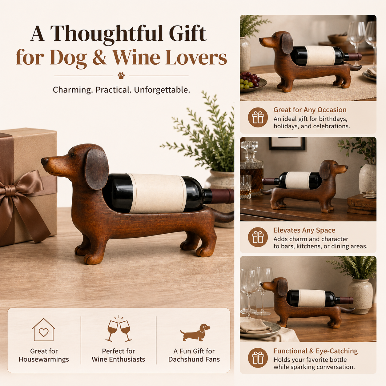 Dachshund Wine Bottle Holder