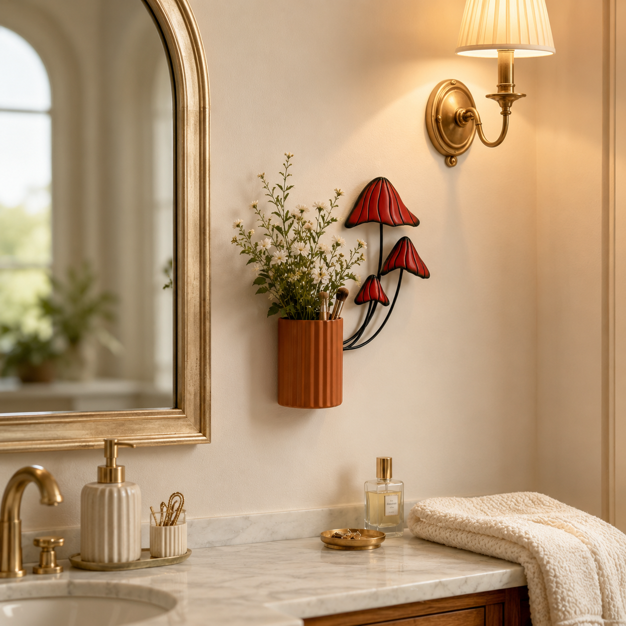 🌿 Vintage Mushroom Wall Planter 