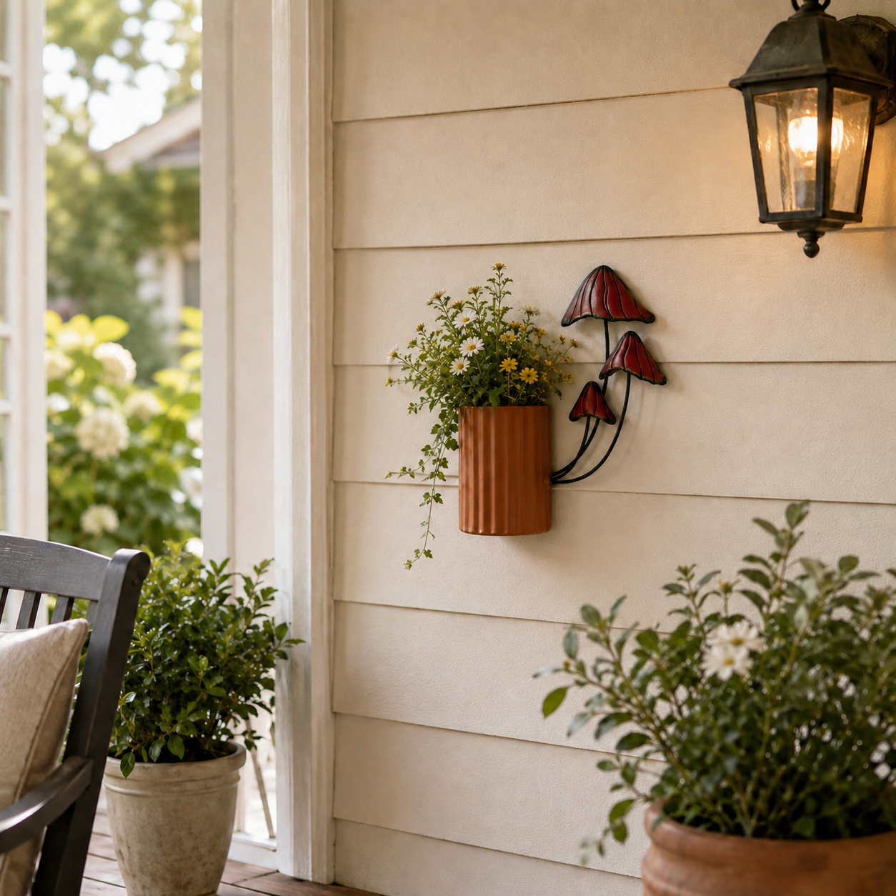 🌿 Vintage Mushroom Wall Planter 