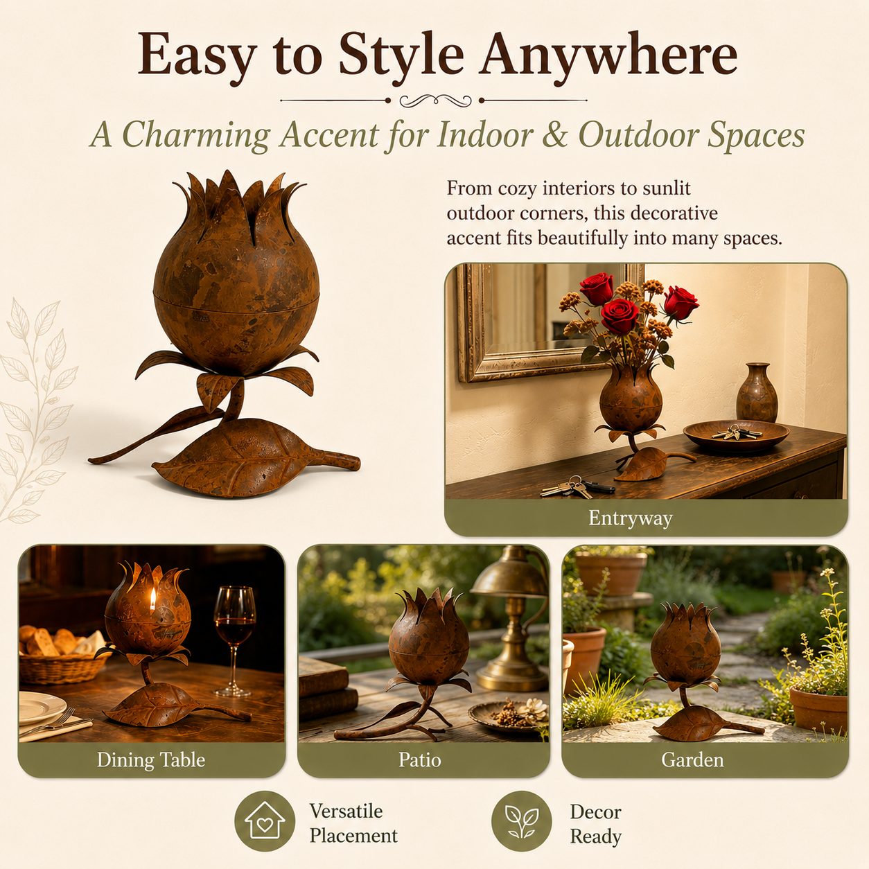 Vintage Bloom Candle Holder & Vase
