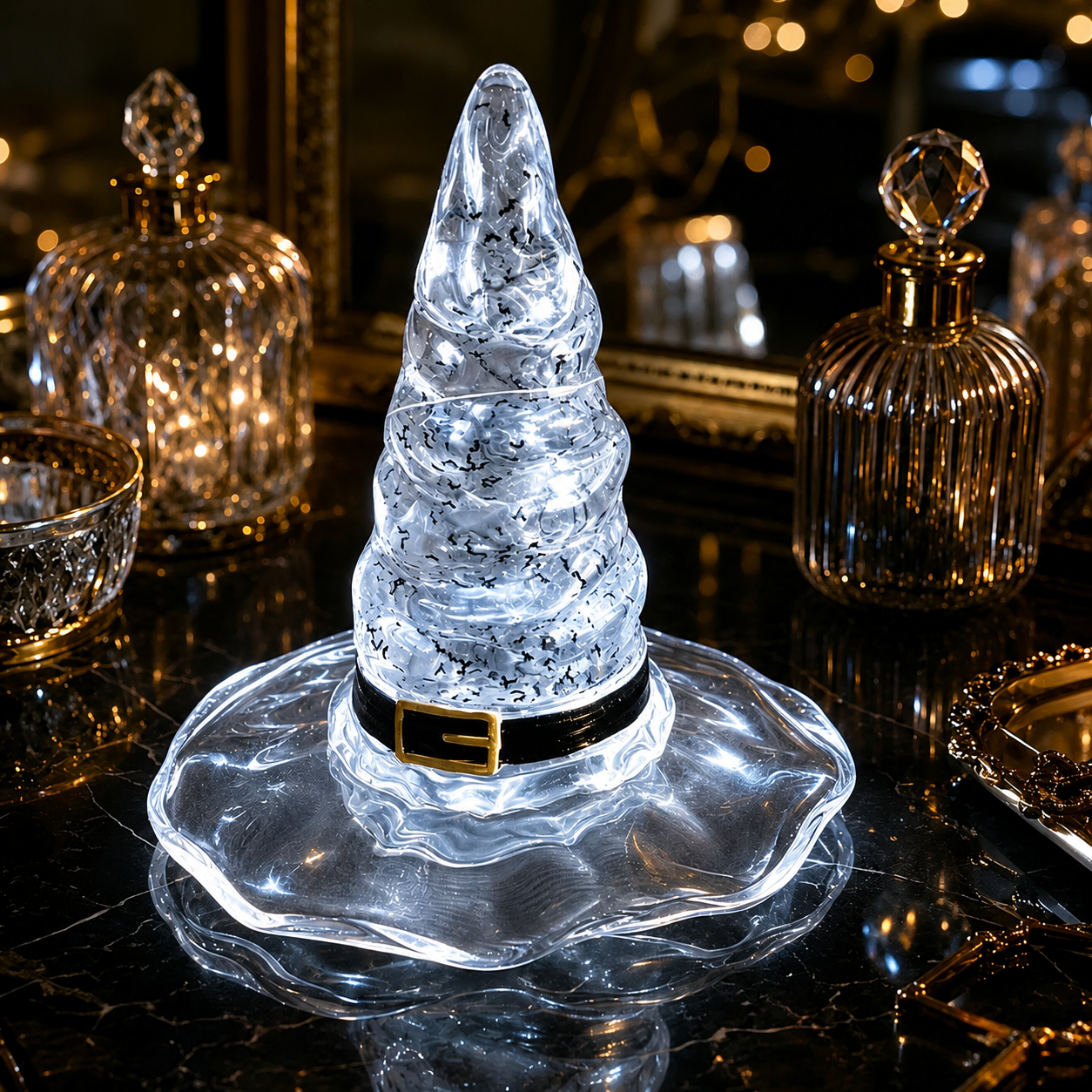 Light-Up Witch Hat Table Decor