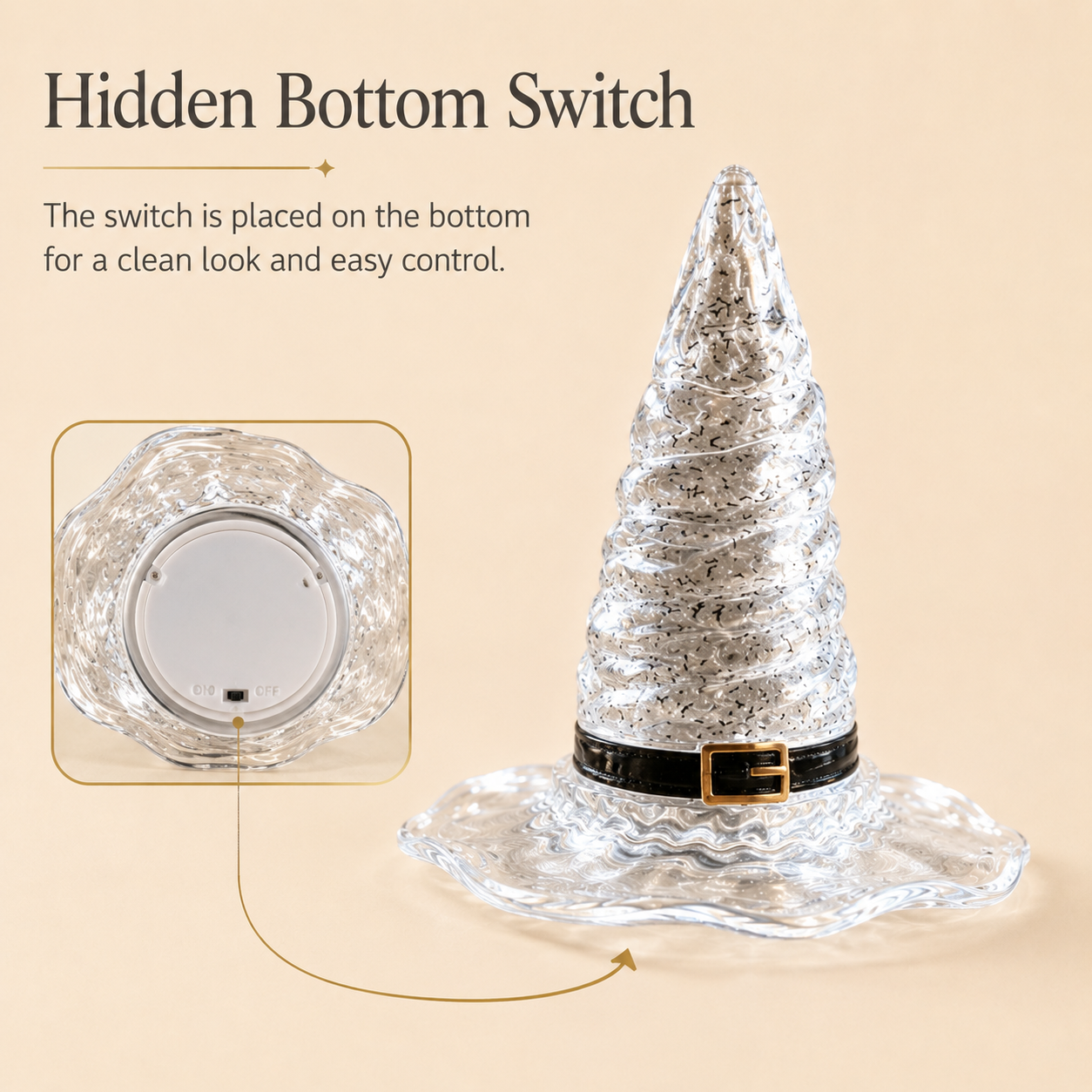 Light-Up Witch Hat Table Decor