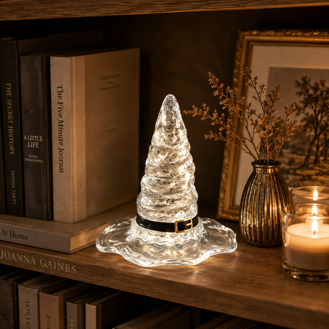 Light-Up Witch Hat Table Decor