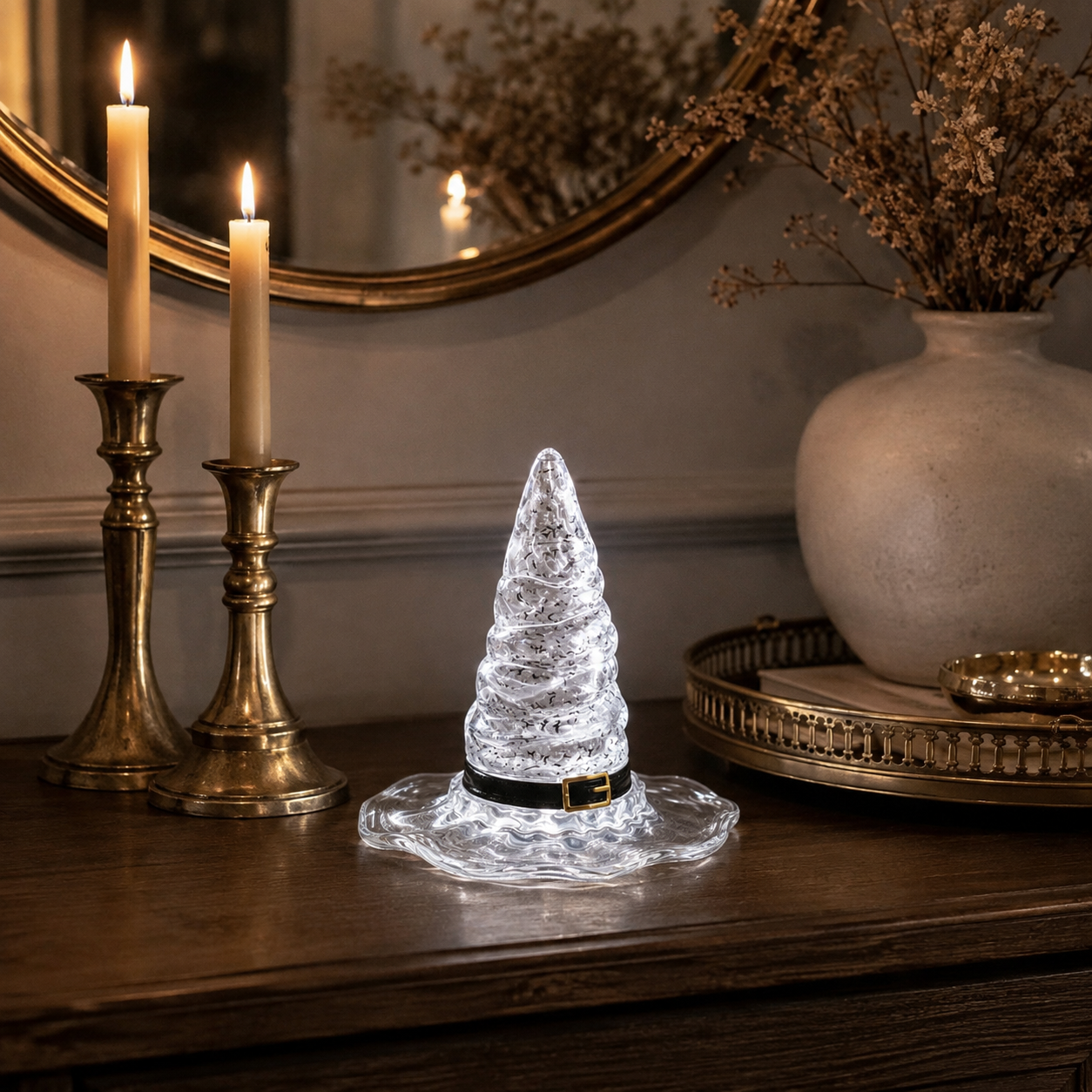 Light-Up Witch Hat Table Decor