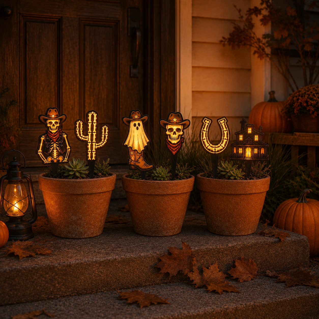 Wild West After Dark™ Light-Up Halloween Garden Stake  Amazon Listing Title