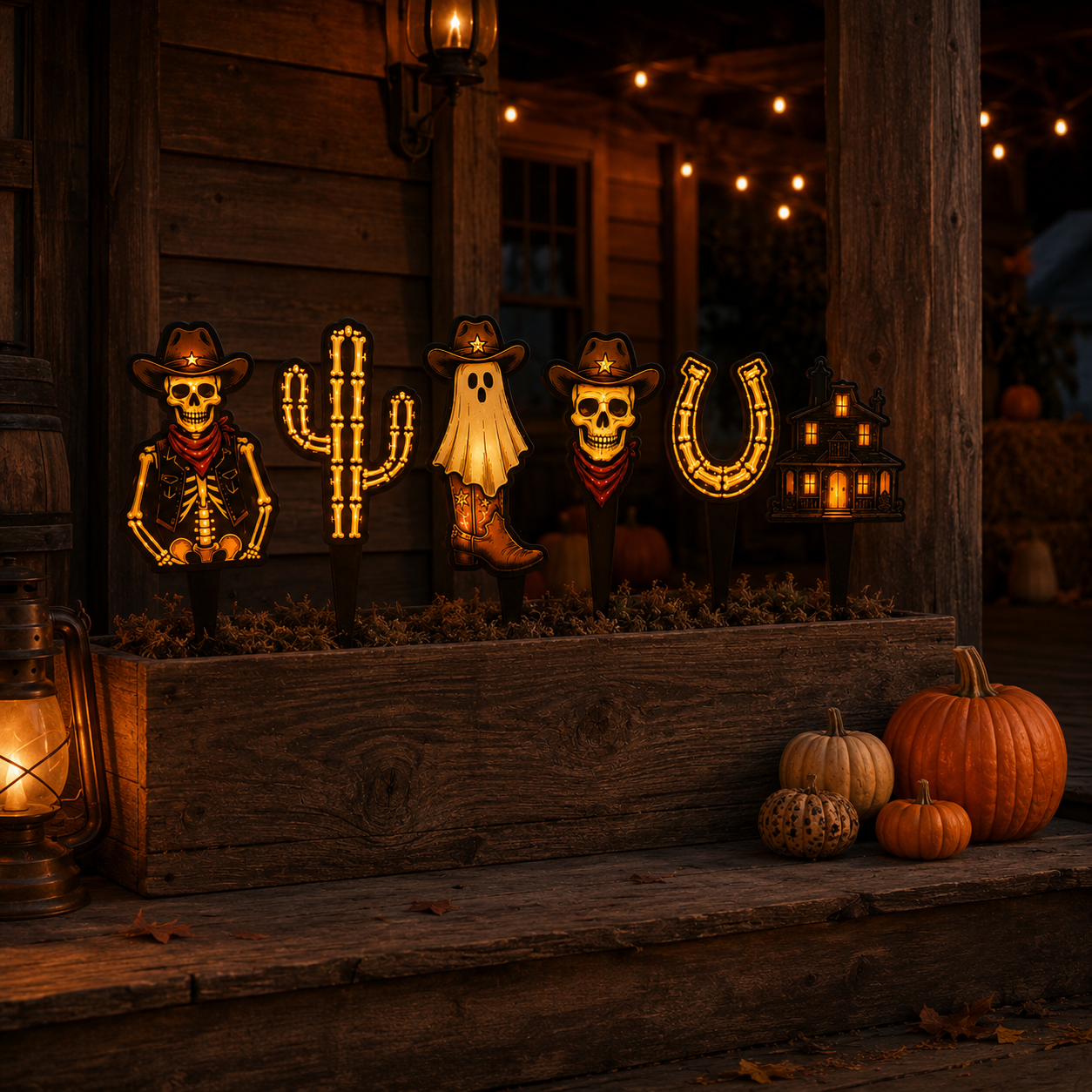 Wild West After Dark™ Light-Up Halloween Garden Stake  Amazon Listing Title