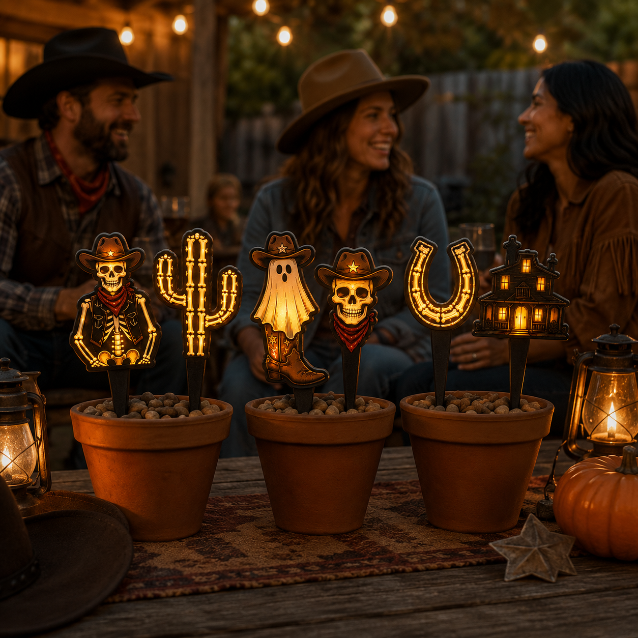 Wild West After Dark™ Light-Up Halloween Garden Stake  Amazon Listing Title