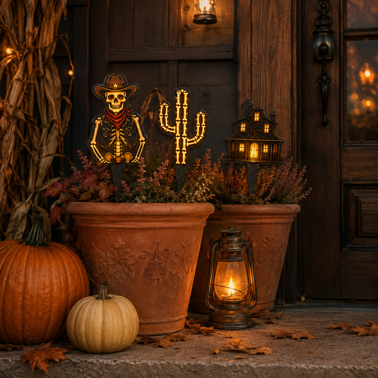Wild West After Dark™ Light-Up Halloween Garden Stake  Amazon Listing Title