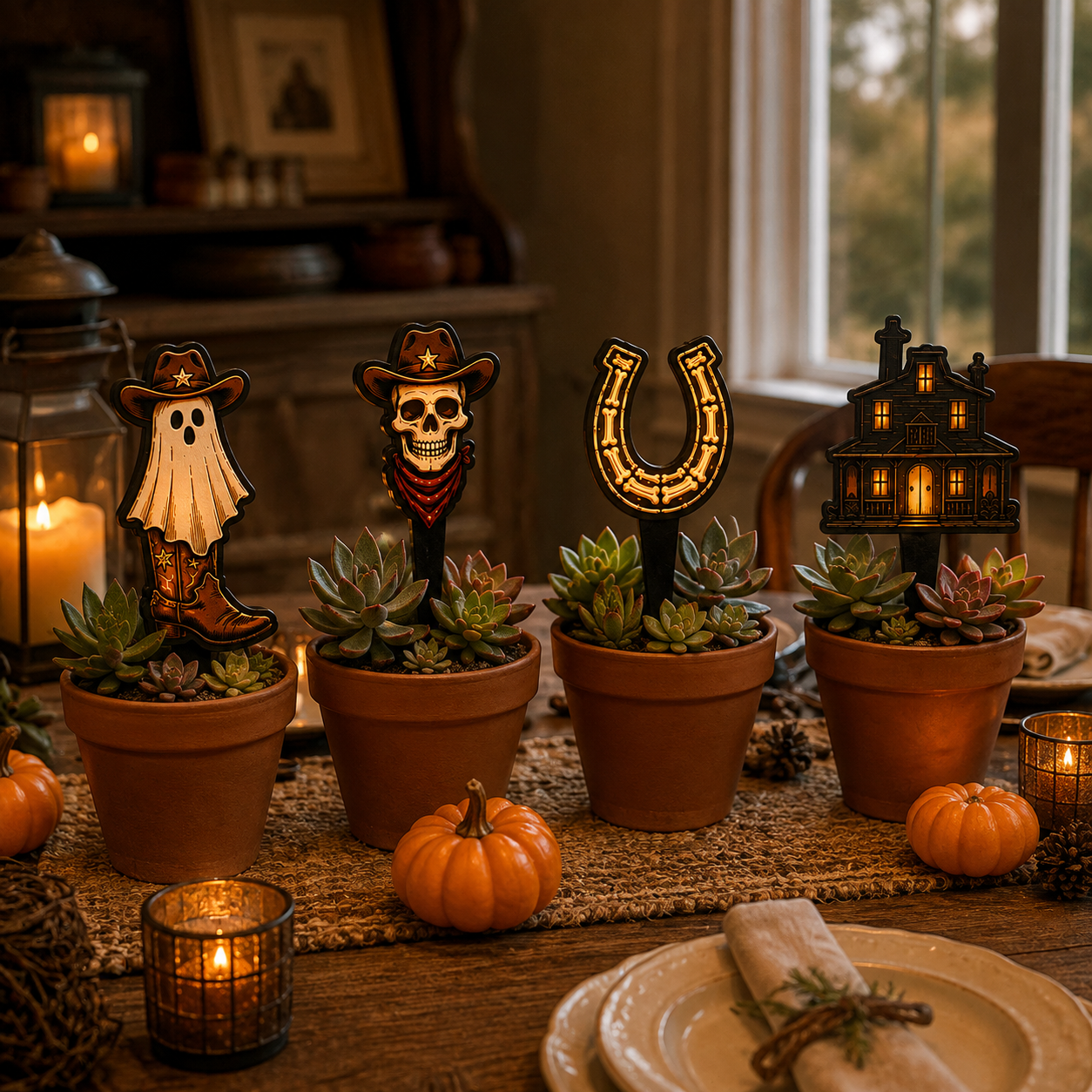 Wild West After Dark™ Light-Up Halloween Garden Stake  Amazon Listing Title