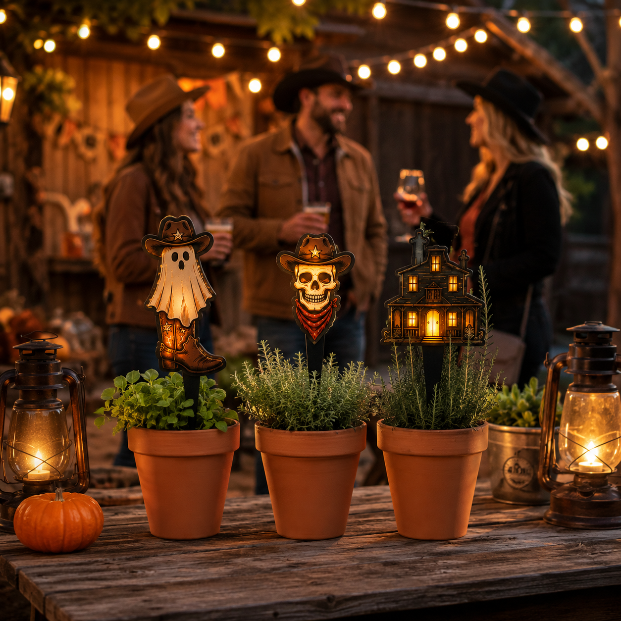 Wild West After Dark™ Light-Up Halloween Garden Stake  Amazon Listing Title