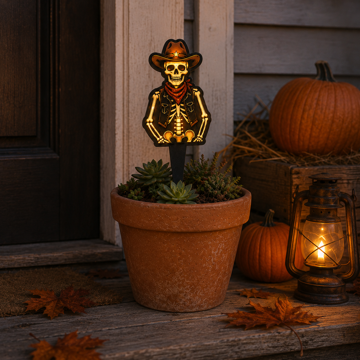 Wild West After Dark™ Light-Up Halloween Garden Stake  Amazon Listing Title