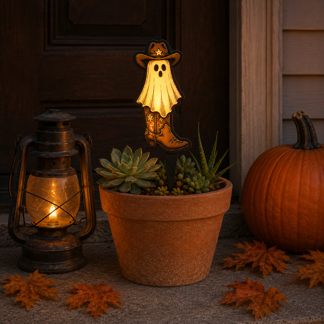 Wild West After Dark™ Light-Up Halloween Garden Stake  Amazon Listing Title