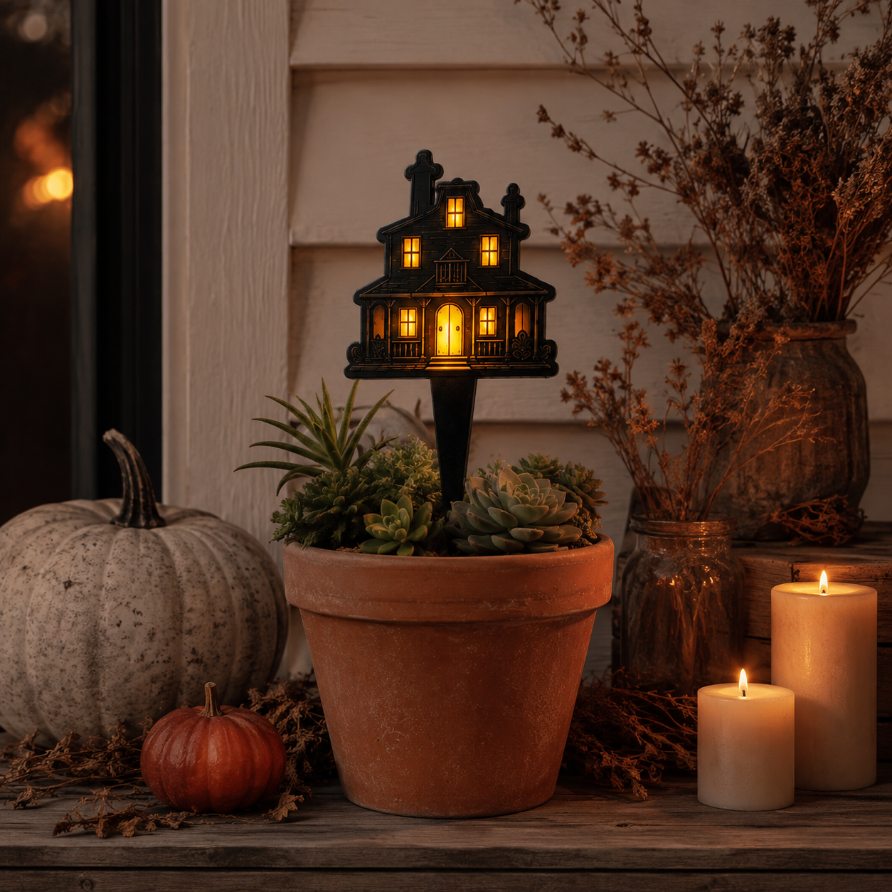 Wild West After Dark™ Light-Up Halloween Garden Stake  Amazon Listing Title