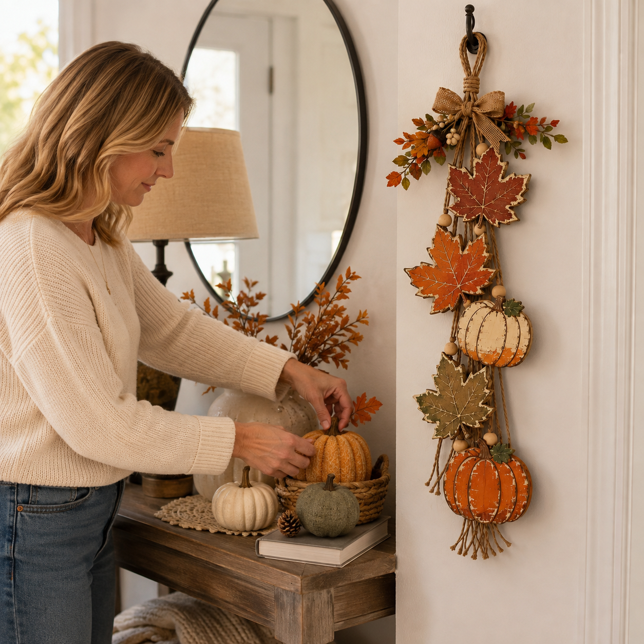 Harvest Welcome Wooden Fall Hanging Decor🍁
