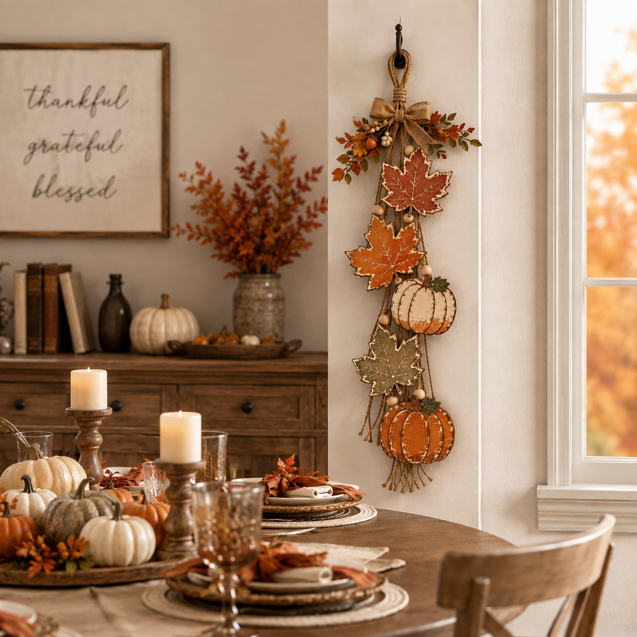 Harvest Welcome Wooden Fall Hanging Decor🍁