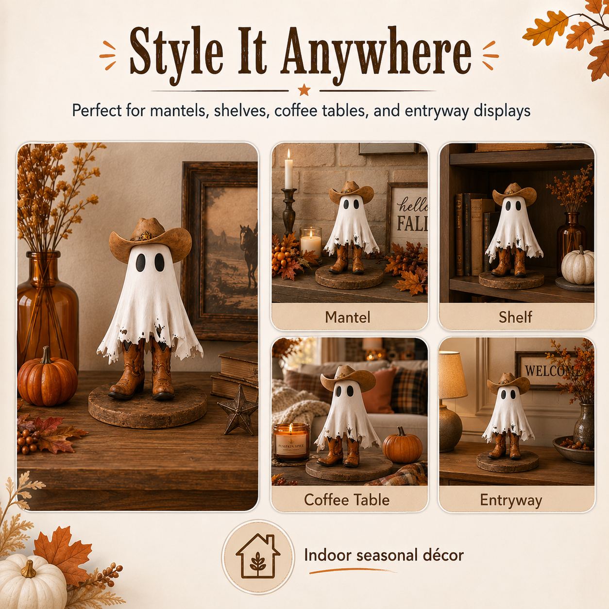 Boots & Boo Cowboy Ghost Figurine 👻🤠  Product Description