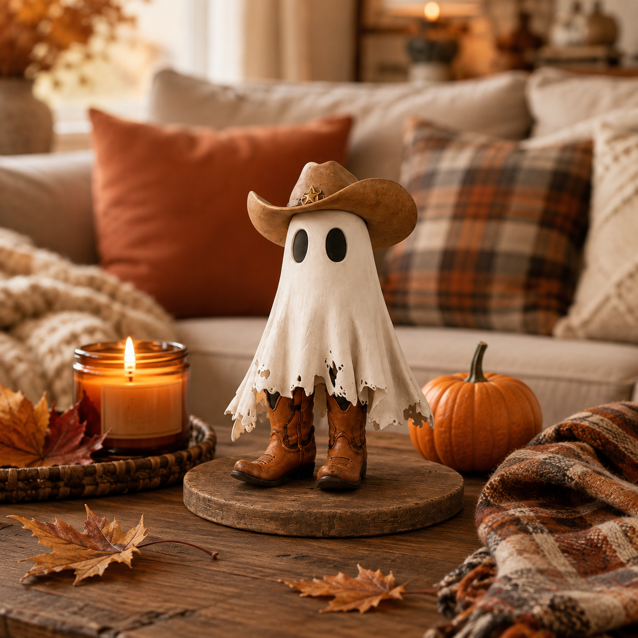 Boots & Boo Cowboy Ghost Figurine 👻🤠  Product Description