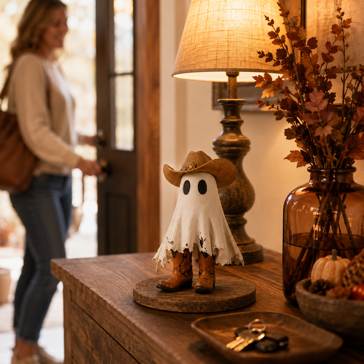 Boots & Boo Cowboy Ghost Figurine 👻🤠  Product Description