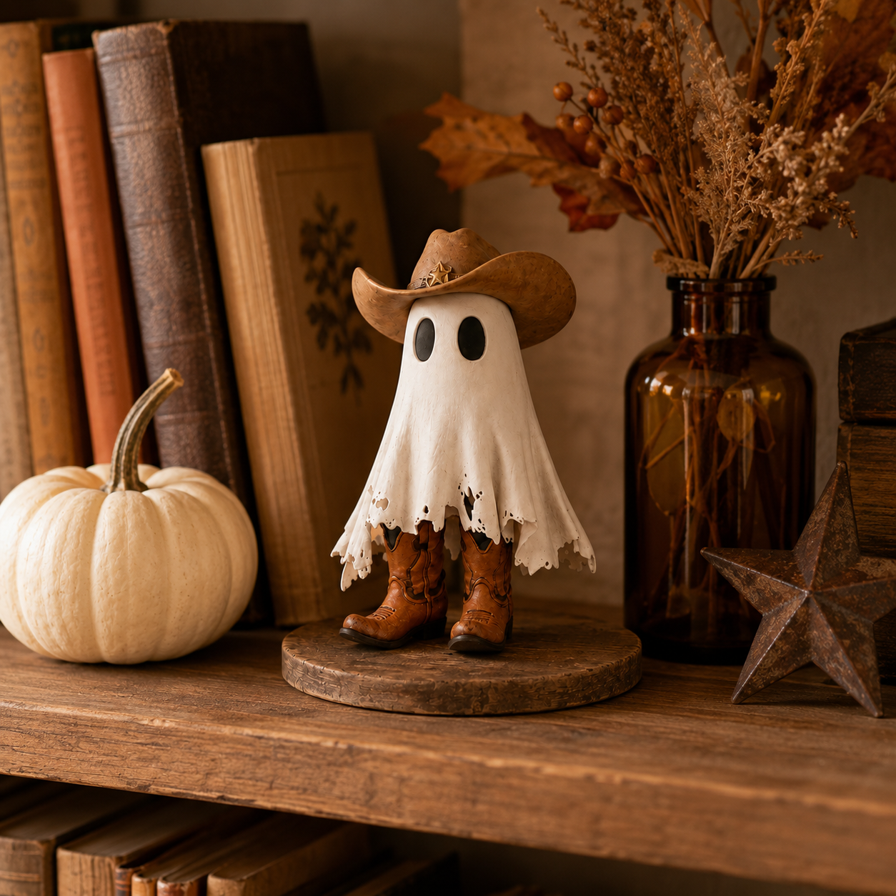 Boots & Boo Cowboy Ghost Figurine 👻🤠  Product Description