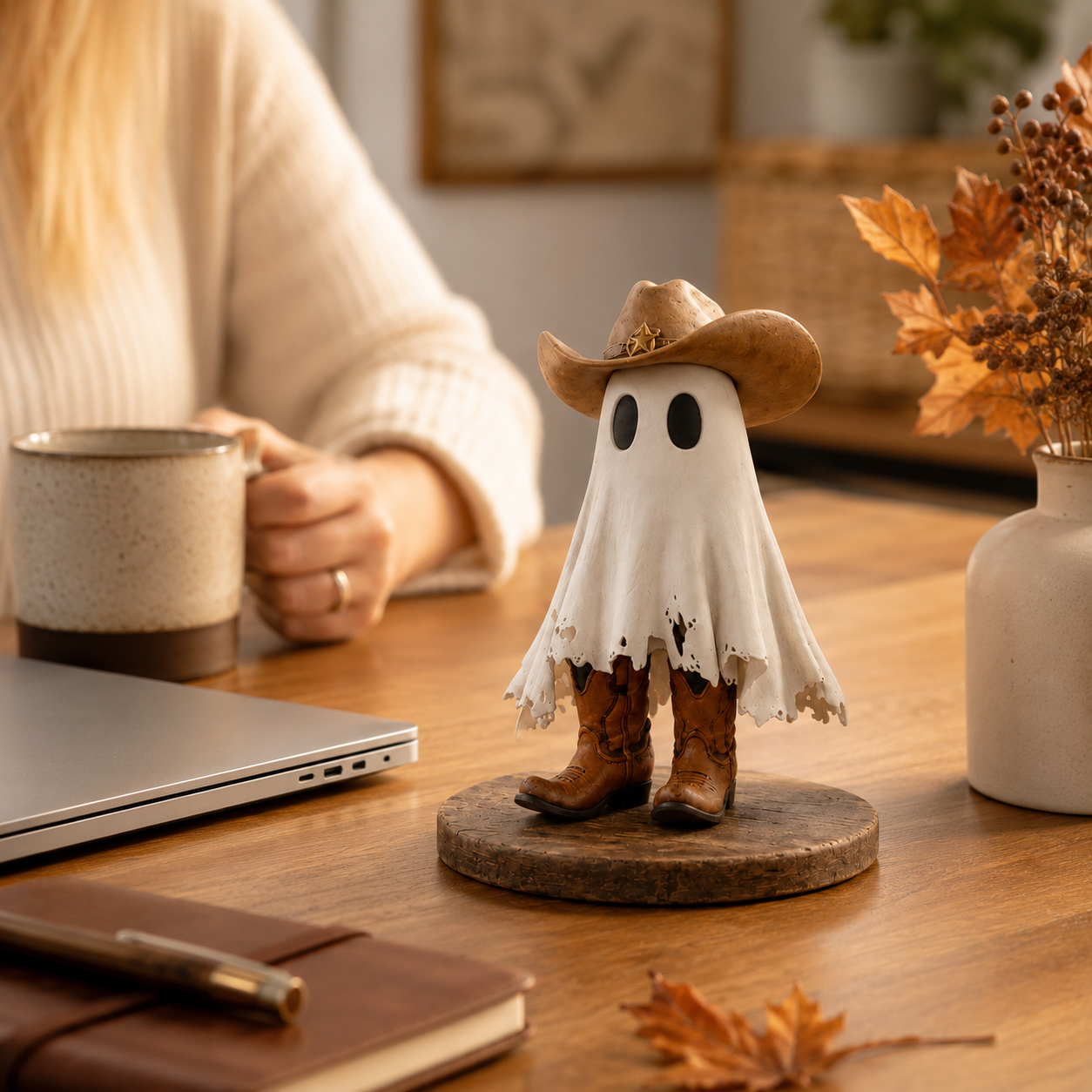 Boots & Boo Cowboy Ghost Figurine 👻🤠  Product Description