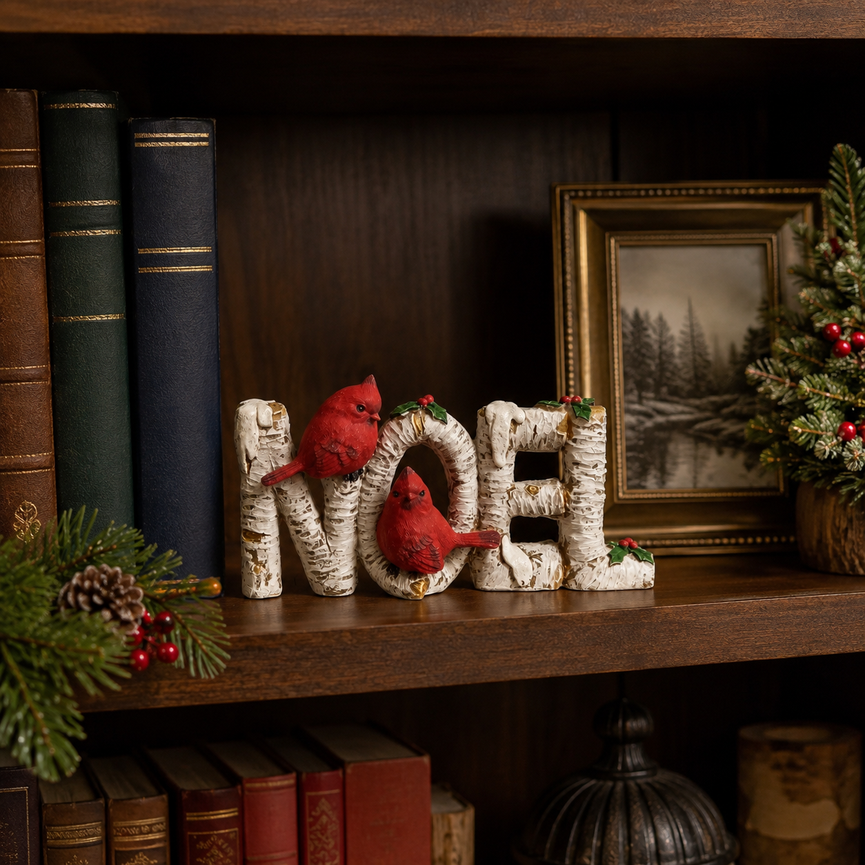 Winter Cardinal Noel Tabletop Decor